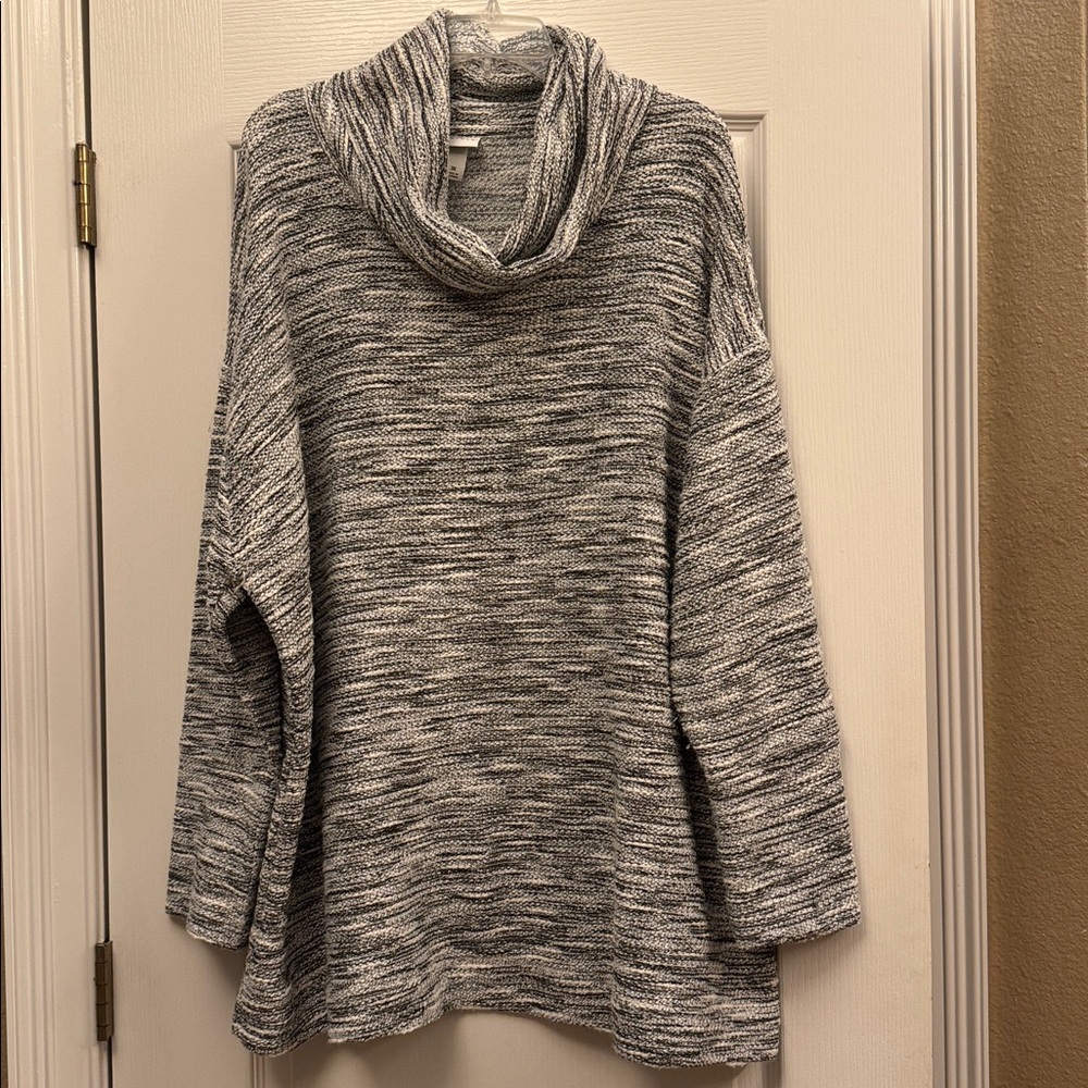 Ava & Viv Size 3x Grey Cowl Neck Sweater